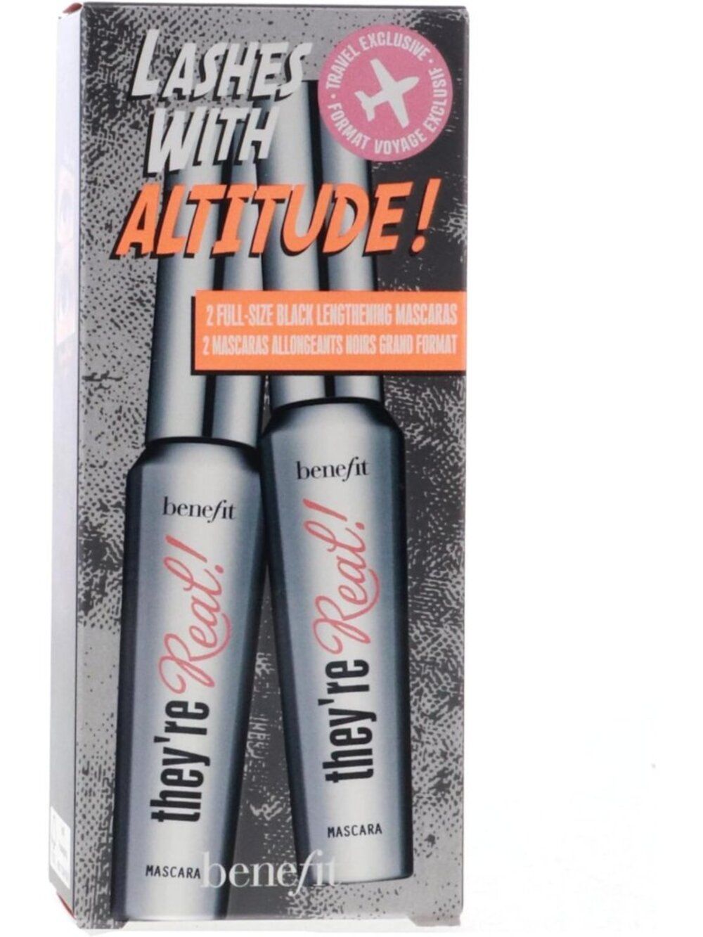 Double Deal They're Real Mascara Set - 2 Full Size 8.5g Mascaras for Bold Lashes